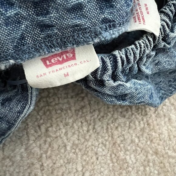 Levi’s Blue Cotton Summer Mini Dress With Pocket M - Picture 2 of 11